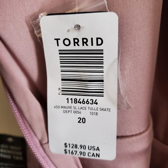 NWT Torrid Mauve Pink Tulle Lace Skate Mini Dress Semi Formal Size 20 - Picture 7 of 14